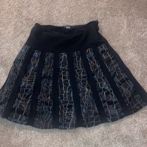 ETCETERA WOOL SKIRT WITH ANIMAL PATTERN